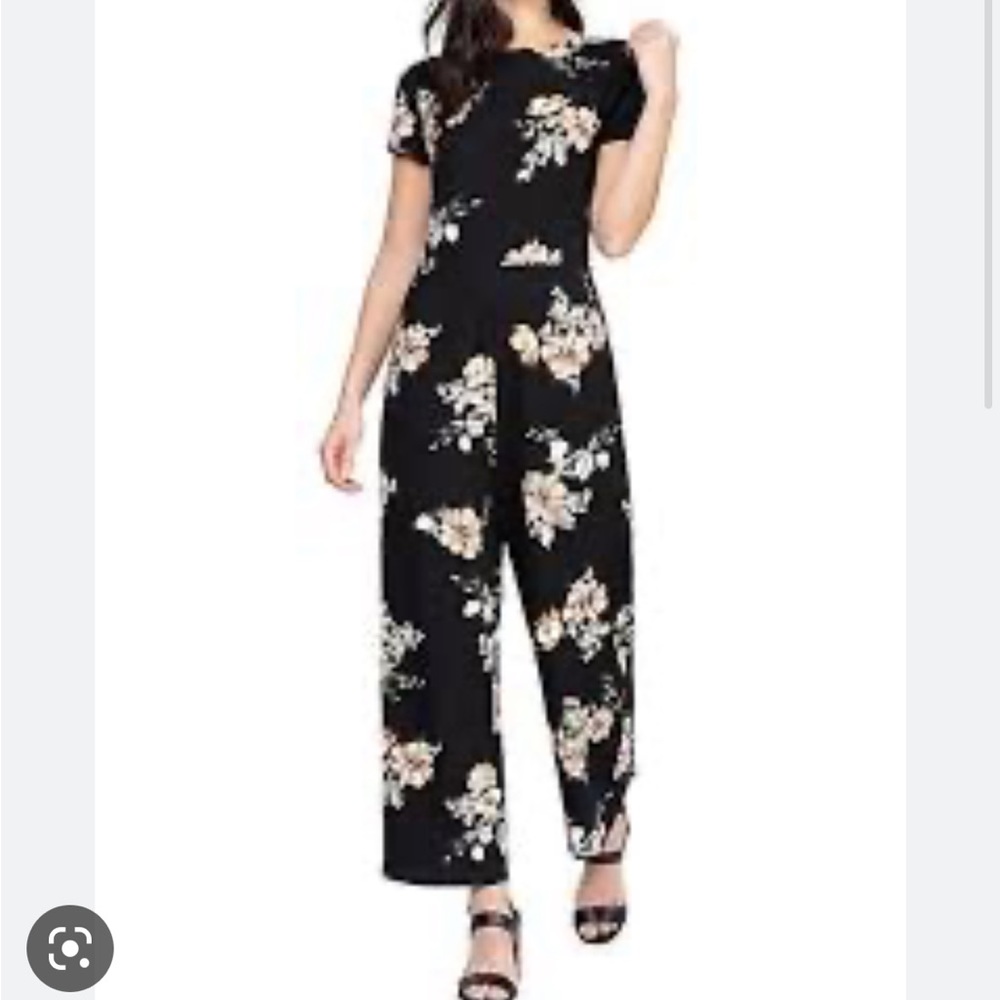 Dex Burgundy Floral Jumpsuit